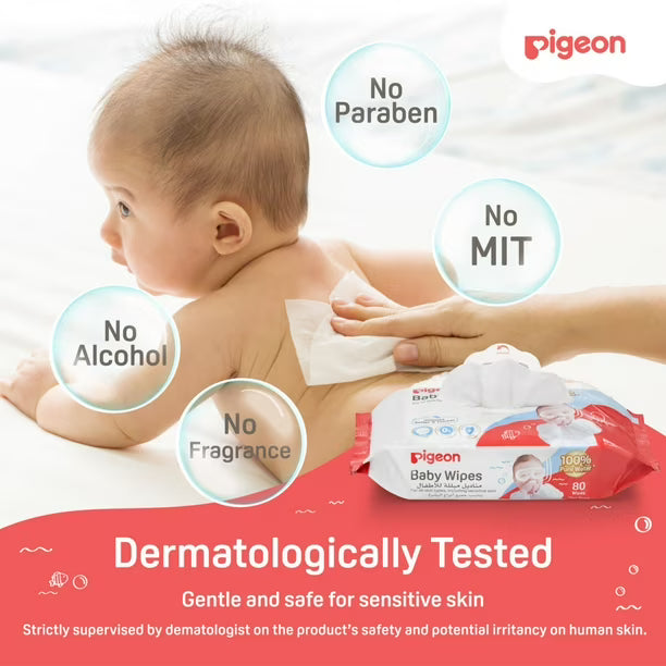 Toallitas Humedas Pigeon Pure Water  80 unid (pack 3)