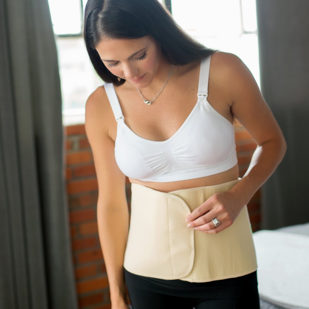 Faja Posparto Ajustable Algodón Orgánico Negro