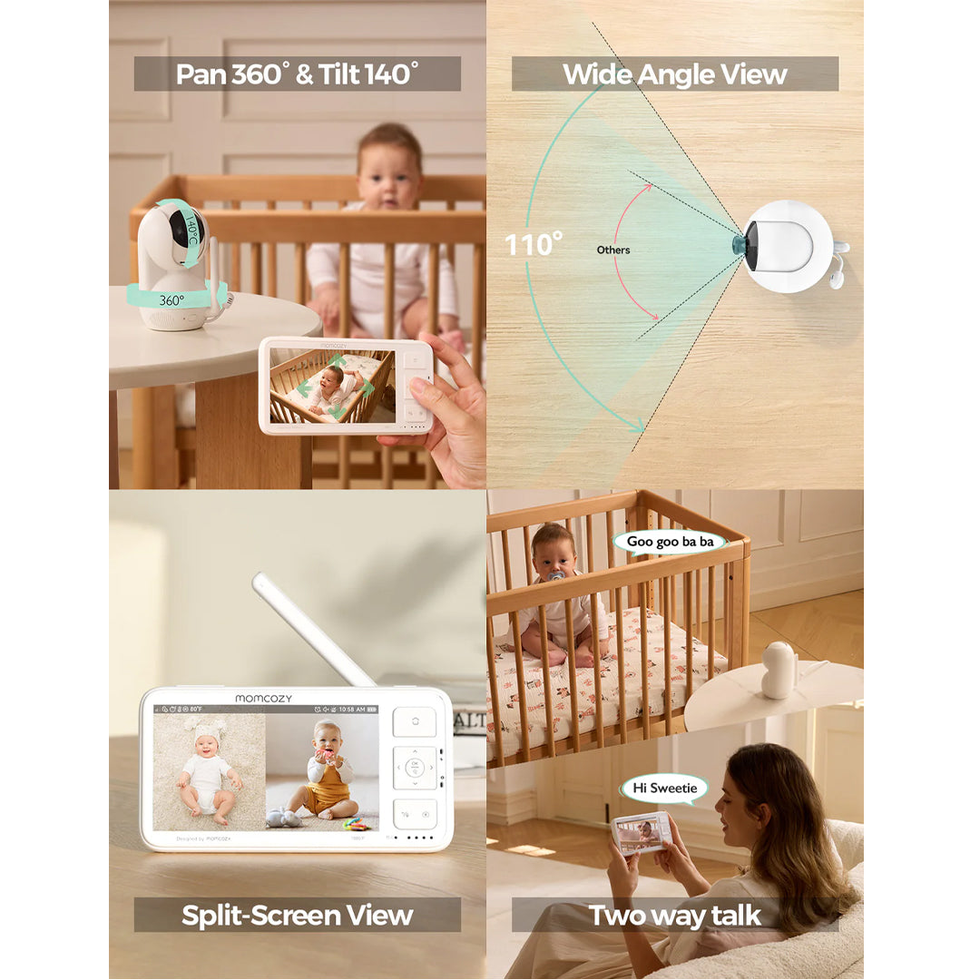 Monitor de Bebé Momcozy 1080P con Pantalla de 5.5"