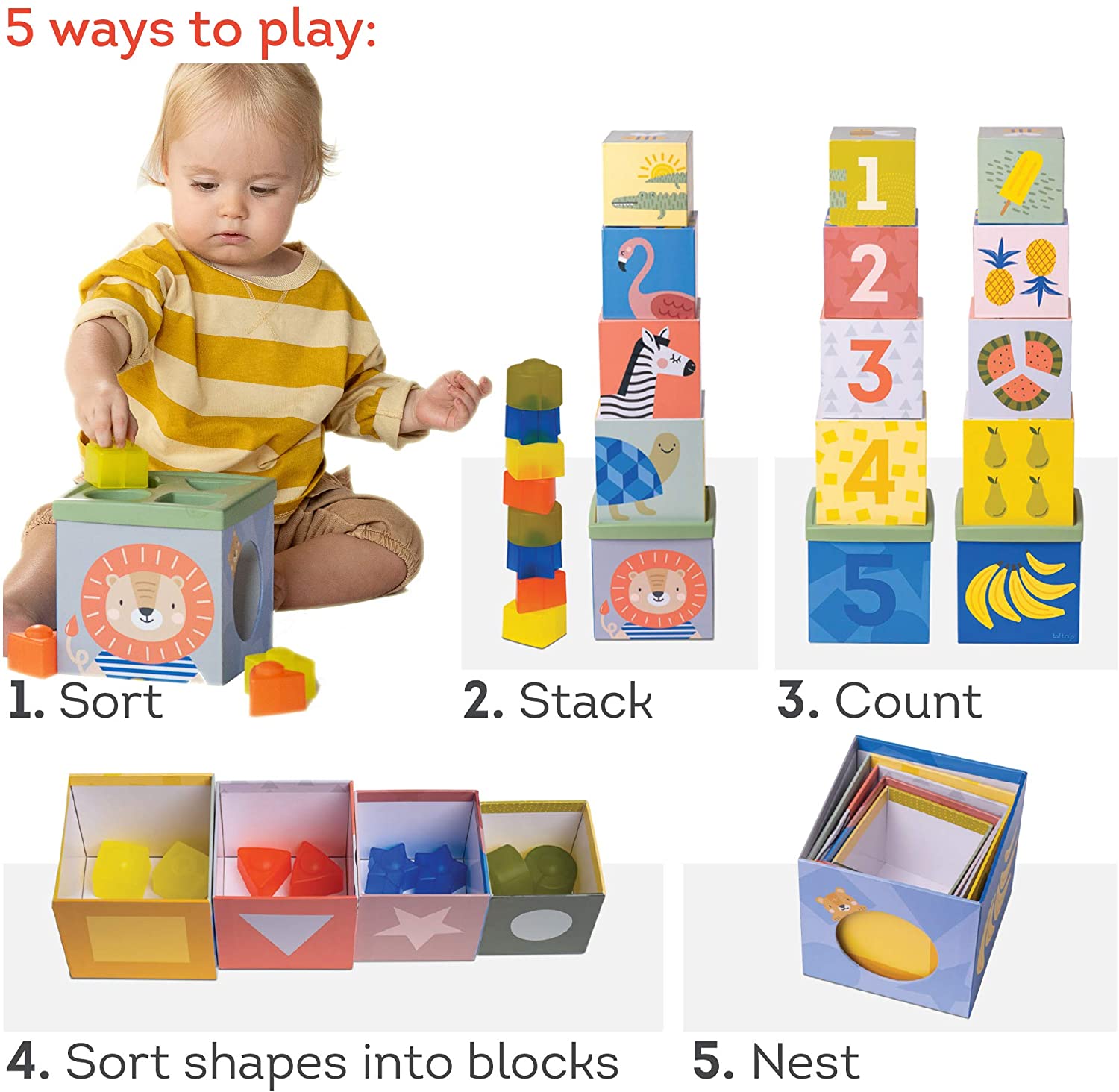 Cubo Encaje y Formas Savannah