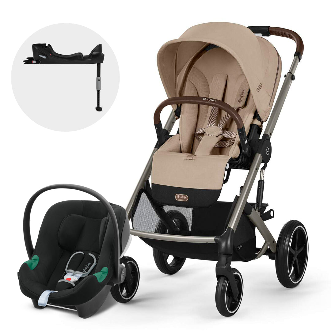 Travel System Balios S Lux 3.0 + Aton B2 + Base Taupe Almond Beige
