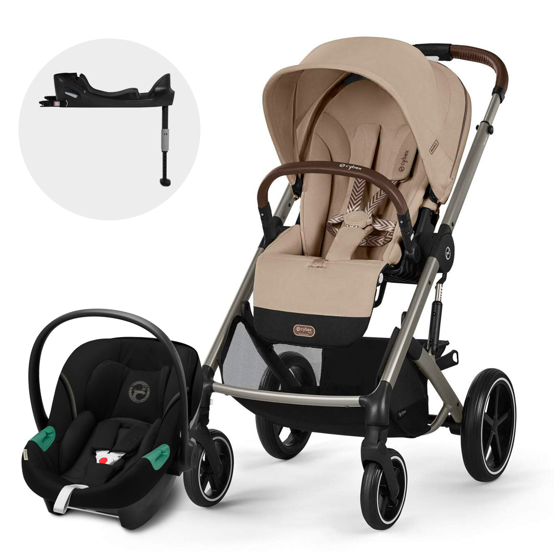 Travel System Balios S Lux 3.0 + Aton S2 + Base Taupe Almond Beige