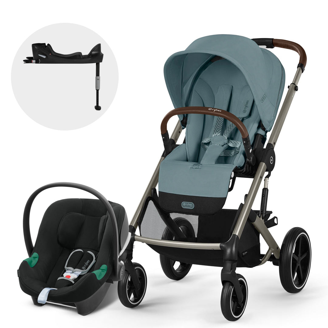 Travel System Balios S Lux 3.0 + Aton B2 + Base Taupe Stormy Blue