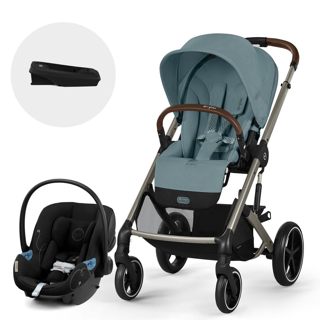 Travel System Balios S Lux 3.0 + Aton G + Base G Taupe Stormy Blue