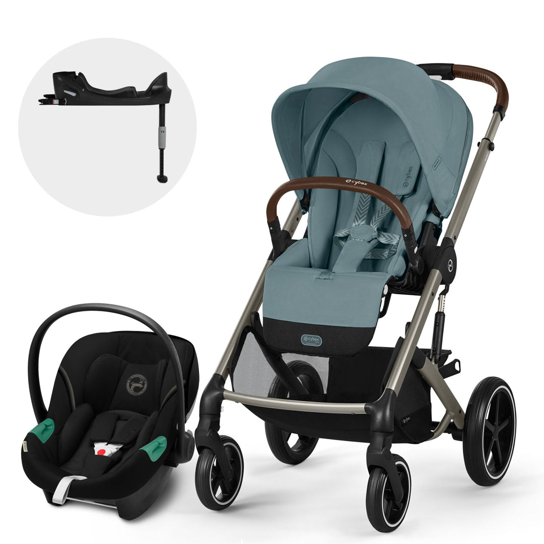 Travel System Balios S Lux 3.0 + Aton S2 + Base Taupe Stormy Blue