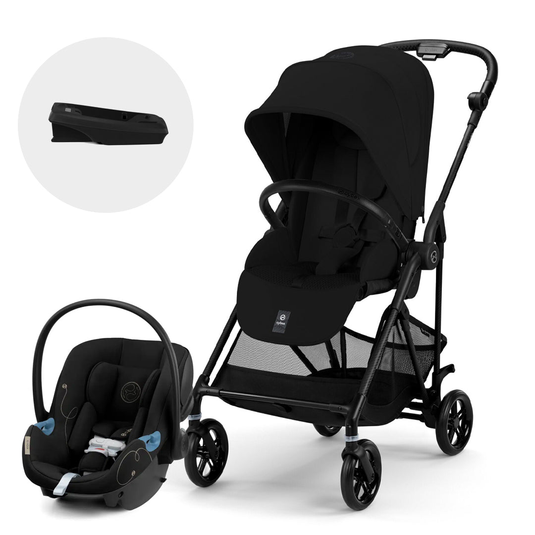 Travel System Melio Carbon + Aton G + Base G Moon Black
