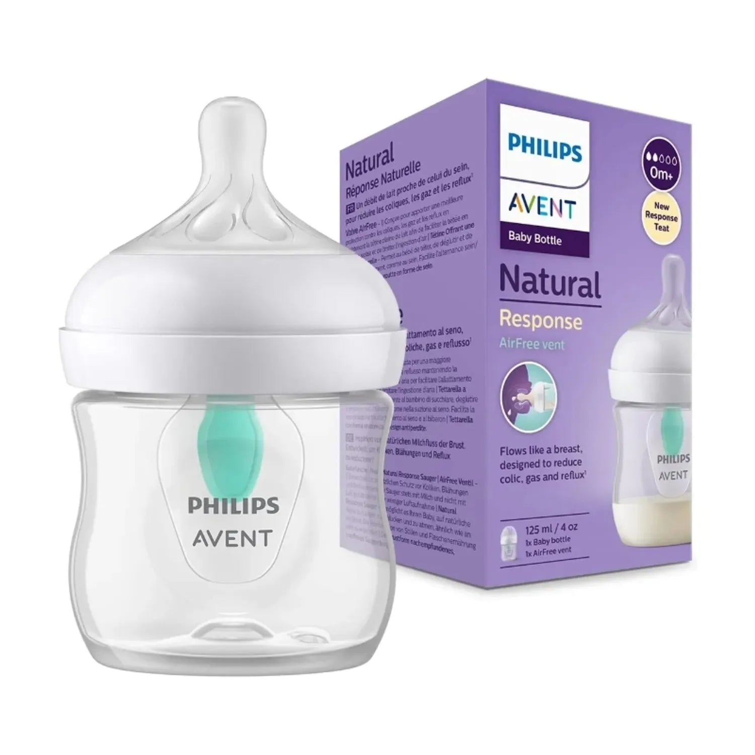 Mamadera Natural 3.0 125ml con Air Free Vent (AFV)