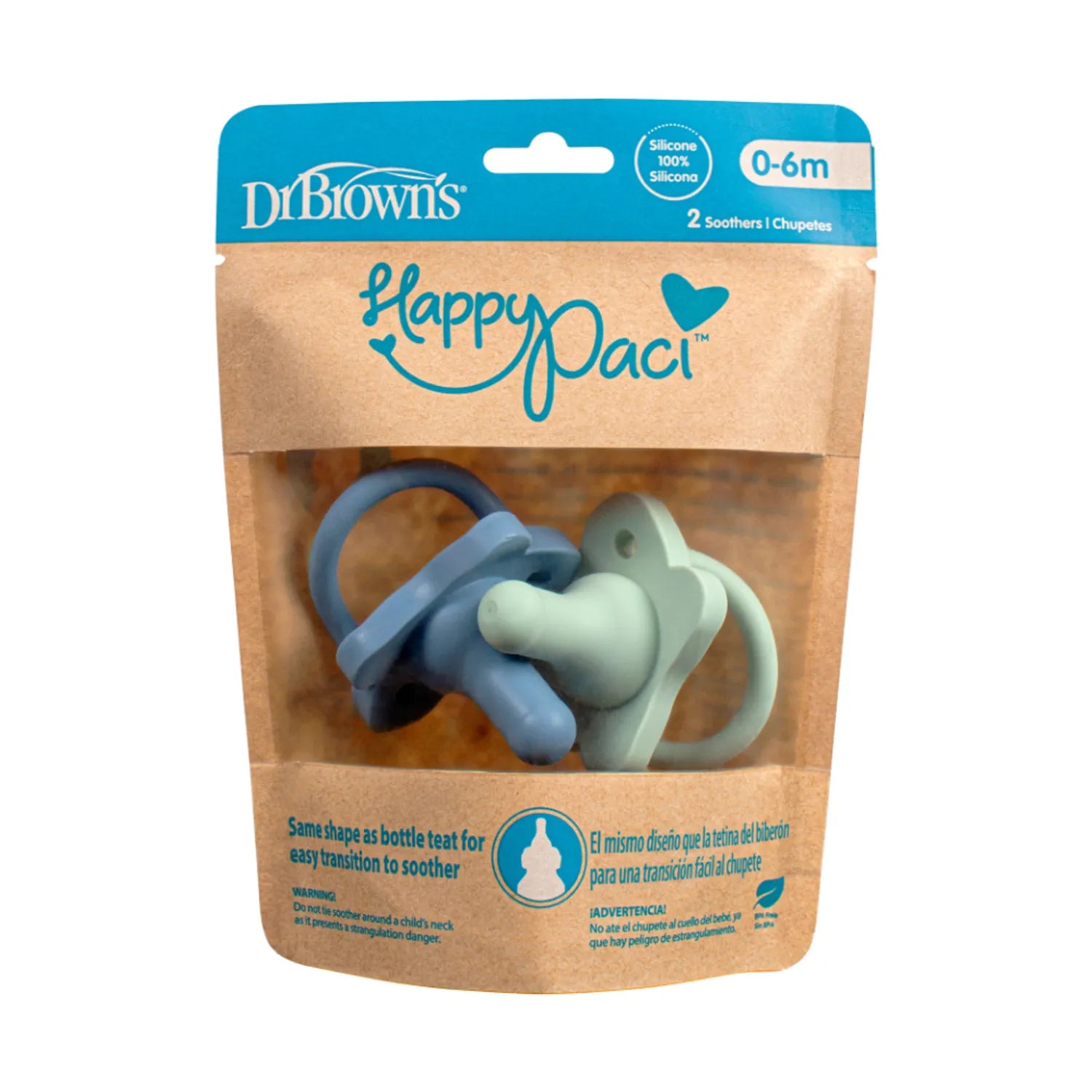 Chupete una sola pieza 0-6M 2UN