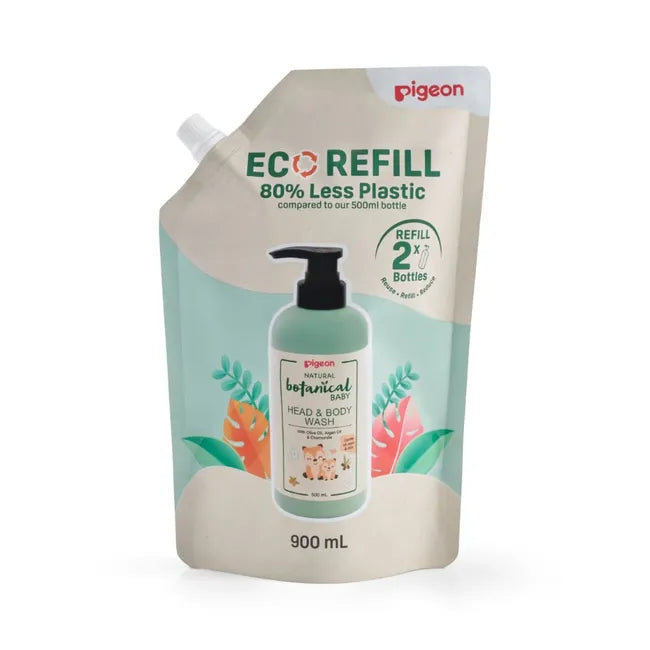 Recarga Shampoo y jabón 2 en 1 Botanical Pigeon 900ml