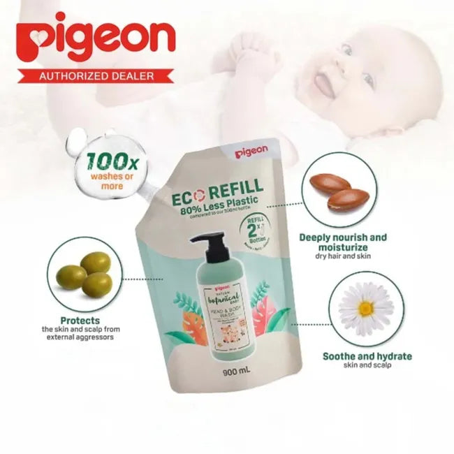 Recarga Shampoo y jabón 2 en 1 Botanical Pigeon 900ml